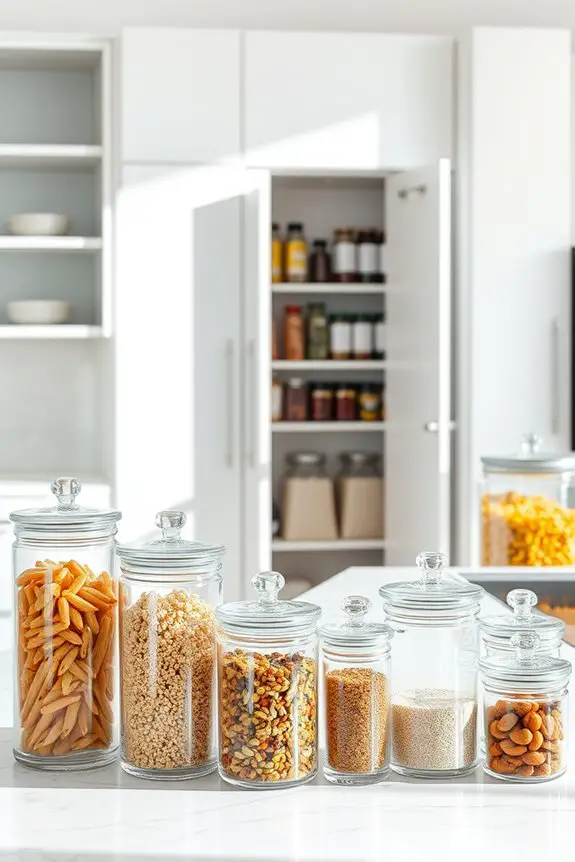 clear containers enhance visibility