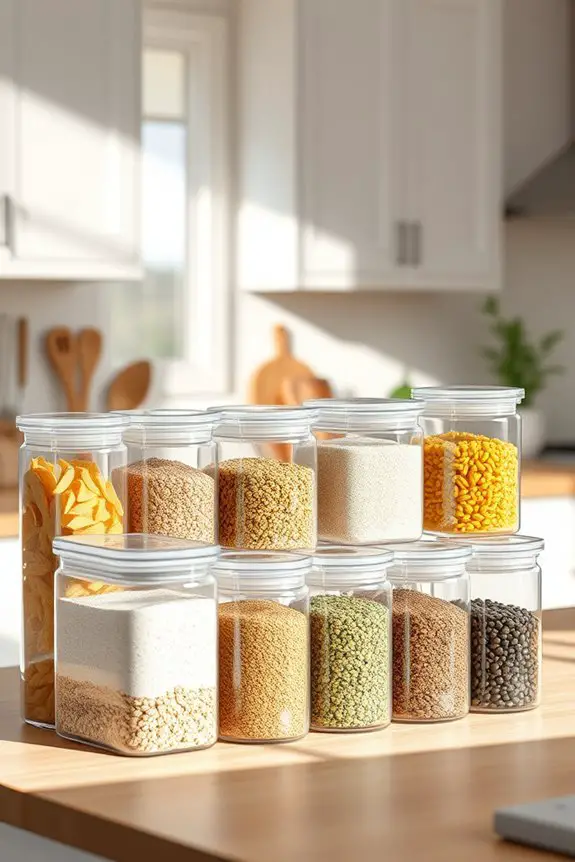 clear containers for organization