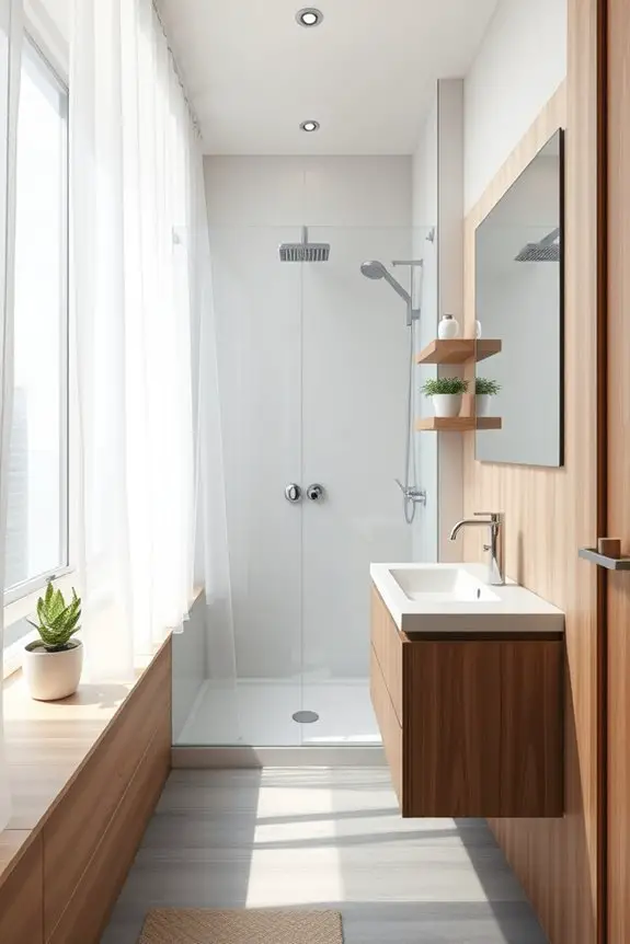 clear curtains enhance space