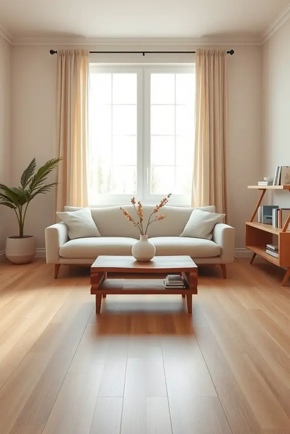 clear floors enhance spaciousness