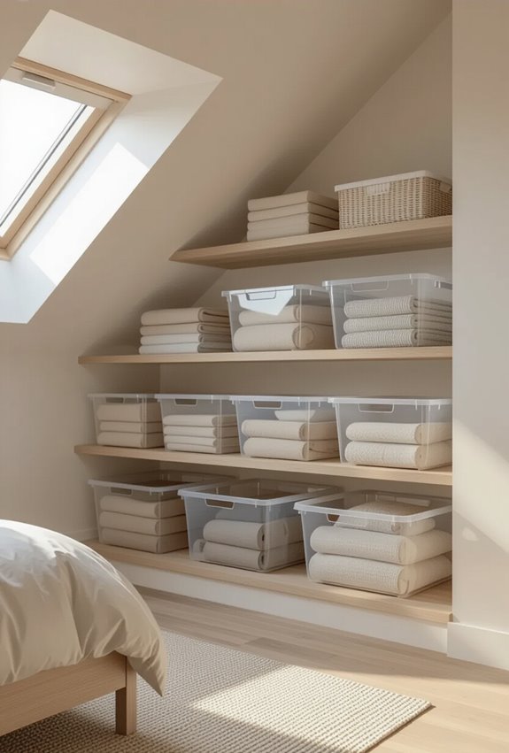 clear labeled stackable storage