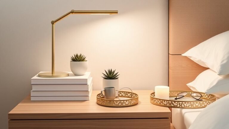 clever bedside table organization