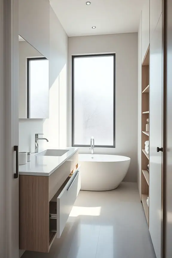 clever concealed bathroom storage