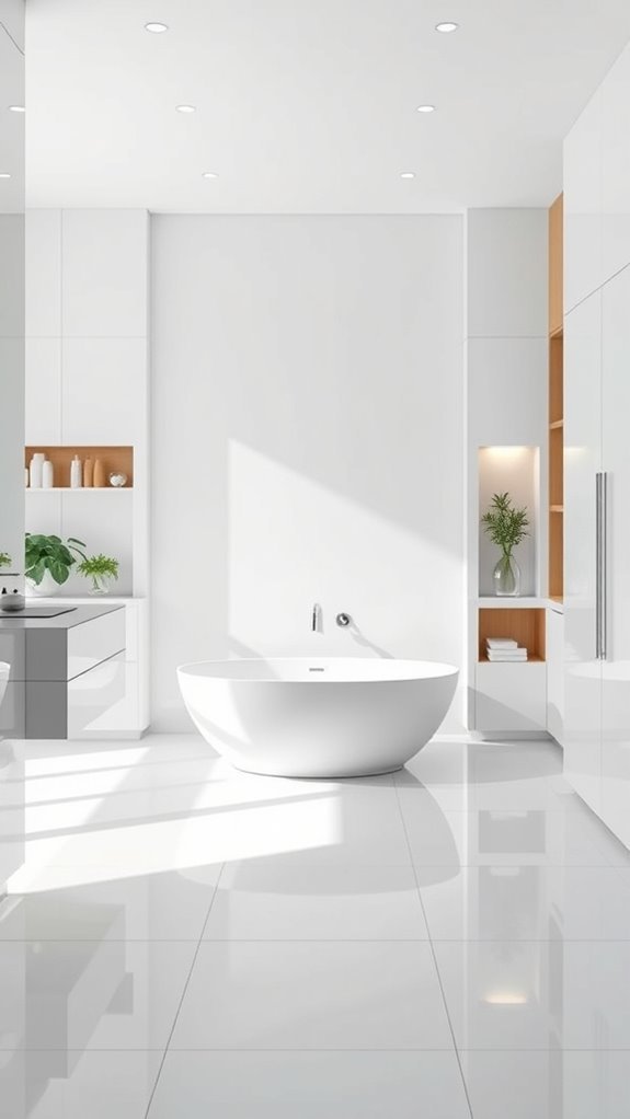 clever minimalist bathroom storage