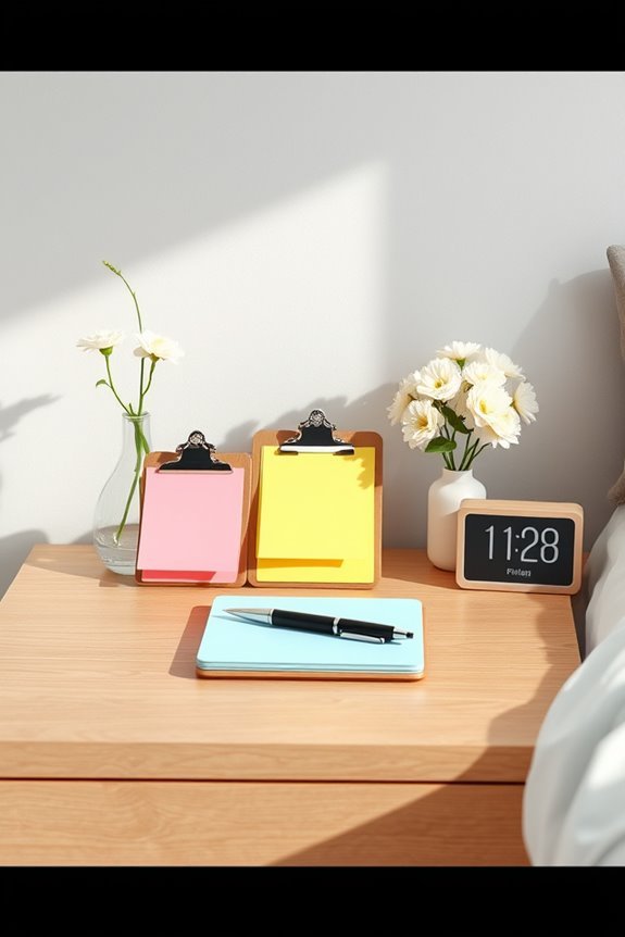 clipboards for organized reminders