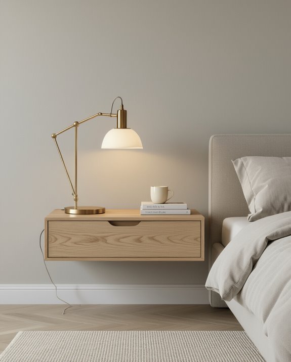 clutter free bedside lighting solution