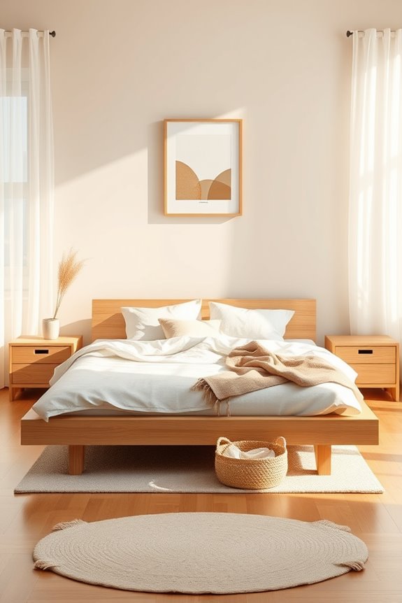 clutter free minimalist bedroom decor