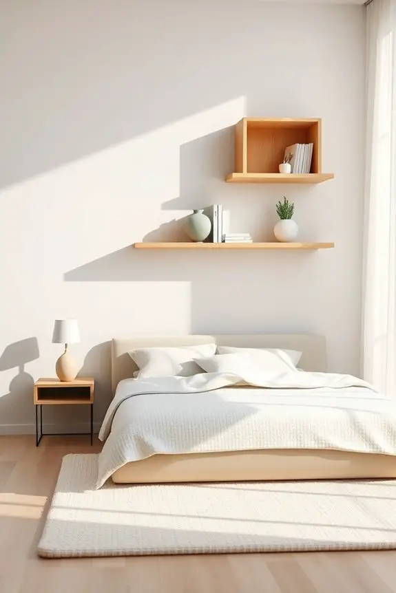clutter free minimalist shelving solution