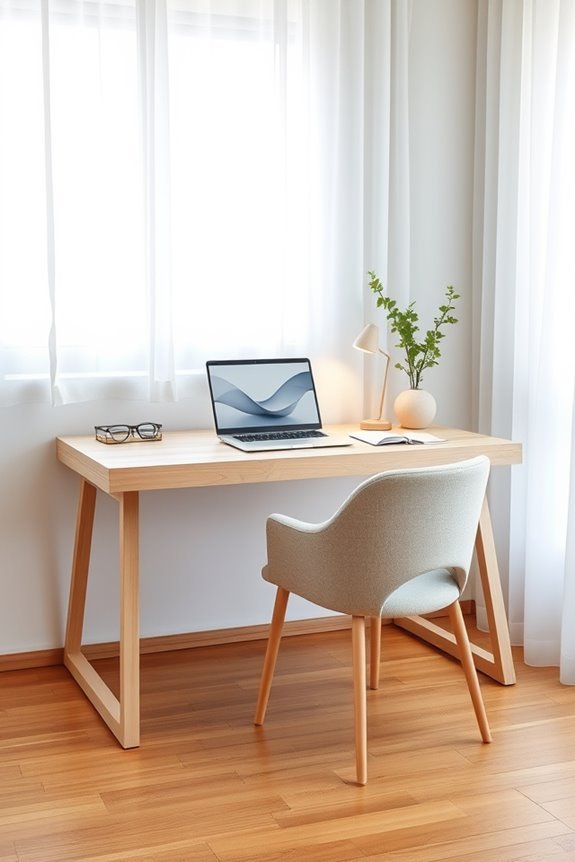 clutter free minimalist workspace setup