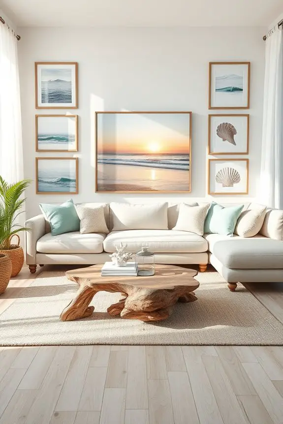 coastal artwork enhances tranquility