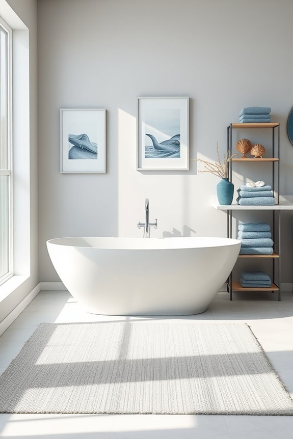 coastal bathroom blue grey