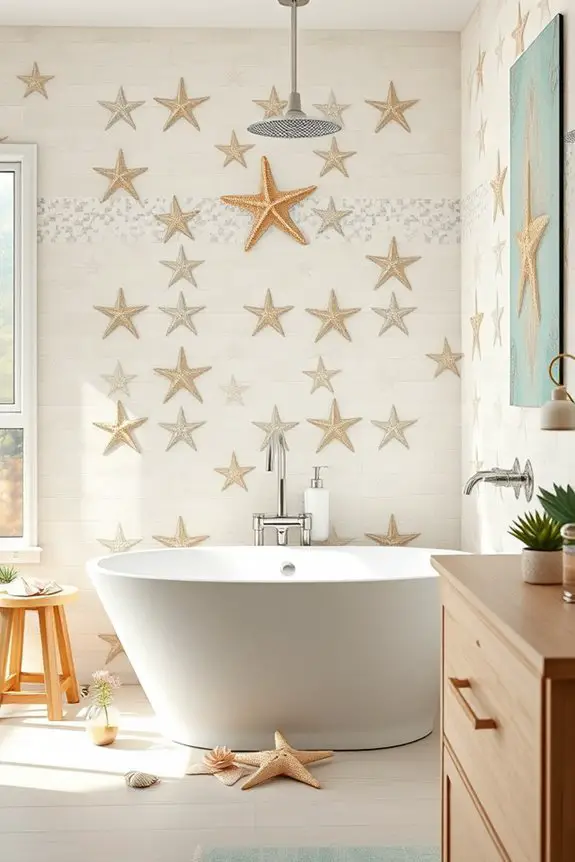 coastal bathroom starfish accents