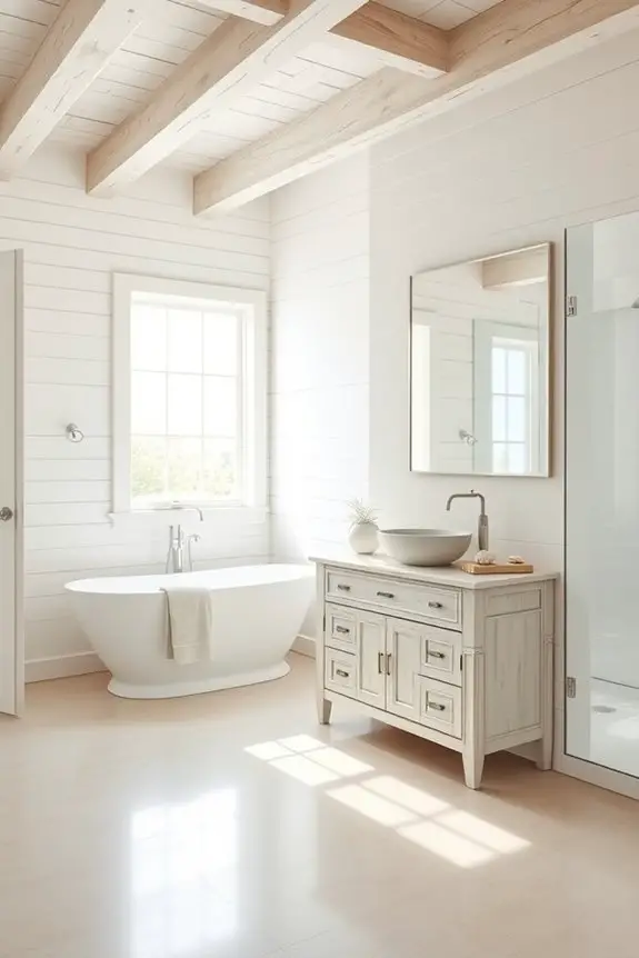 coastal charm with whitewashed wood