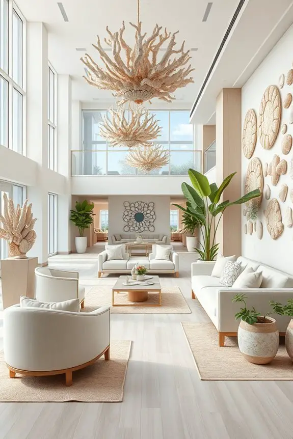 coastal decor with shells