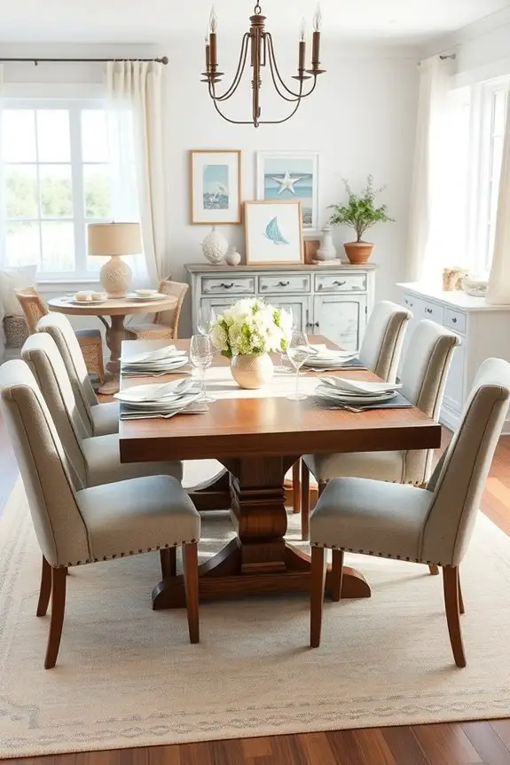 coastal dining room rugs
