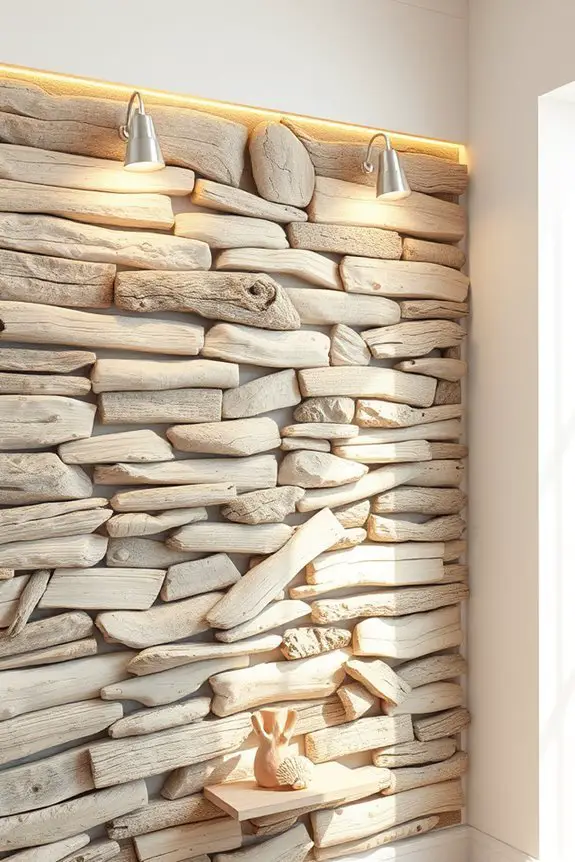 coastal driftwood lighting decor
