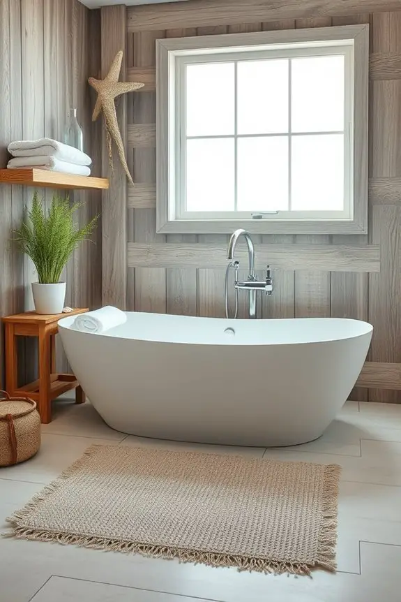 coastal farmhouse bathroom aesthetics