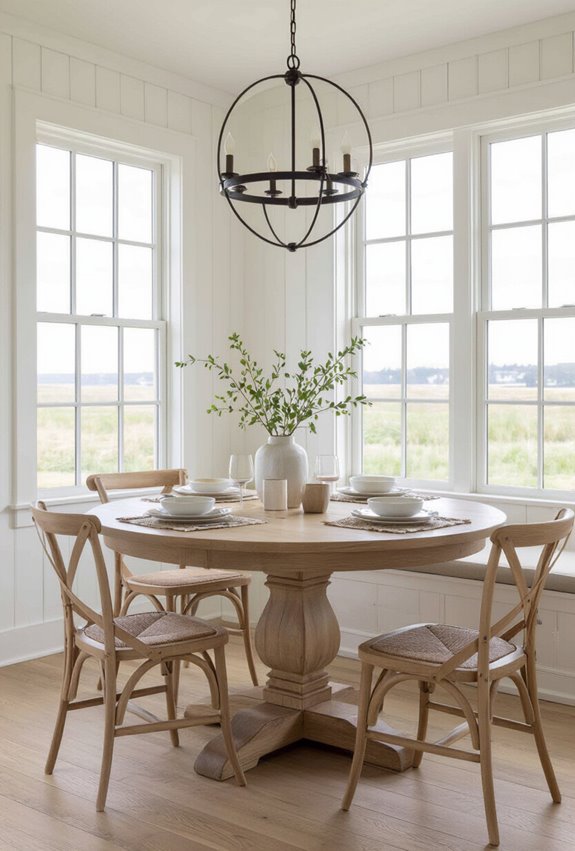 coastal farmhouse greenery styling