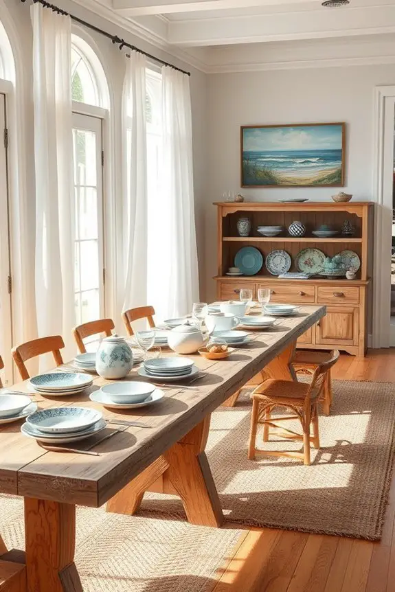 coastal farmhouse plate displays