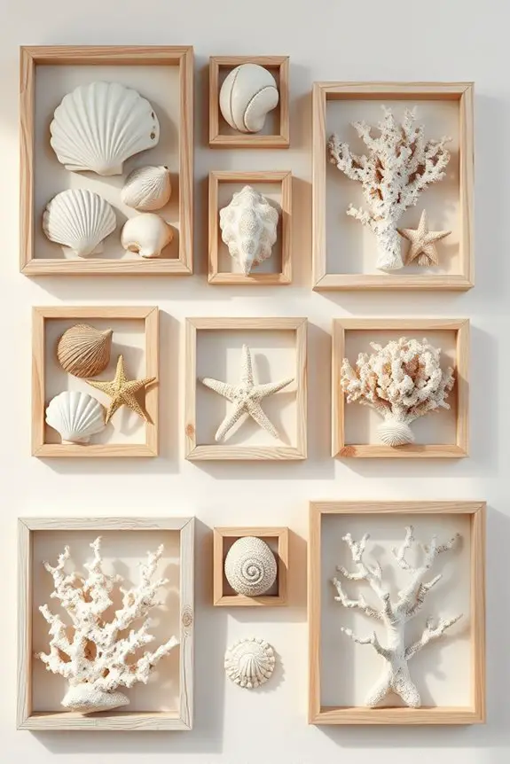 coastal inspired decor displays