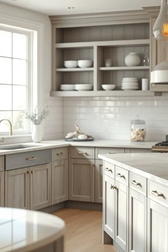 coastal kitchen with serenity