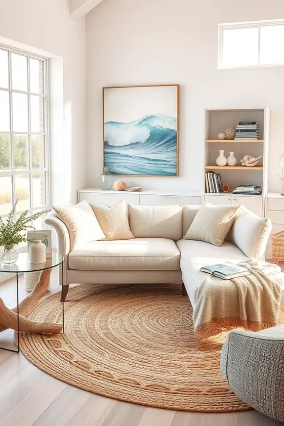 coastal living room decor