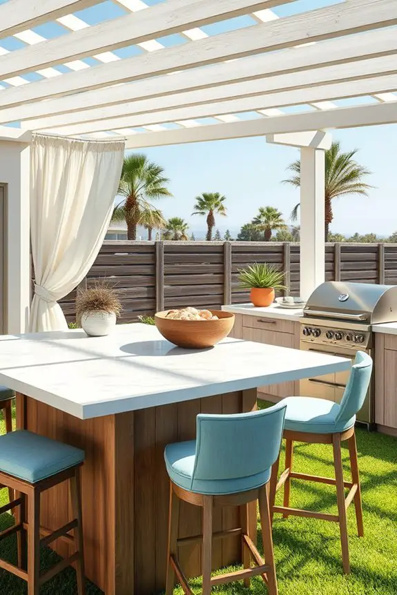 coastal outdoor kitchen decor