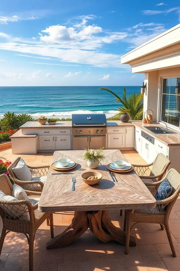 coastal outdoor kitchen oasis