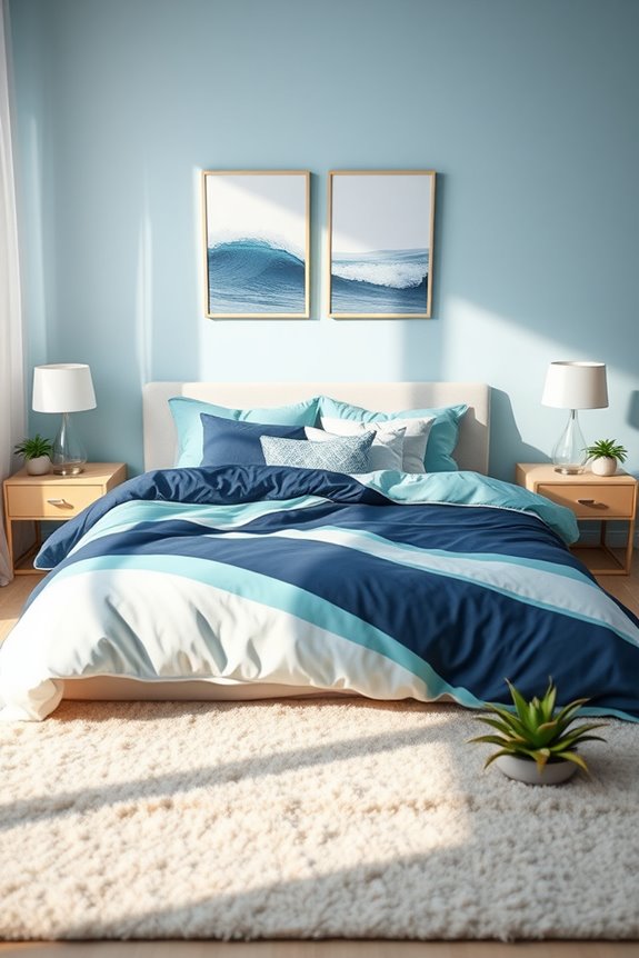 coastal retreat bedding decor