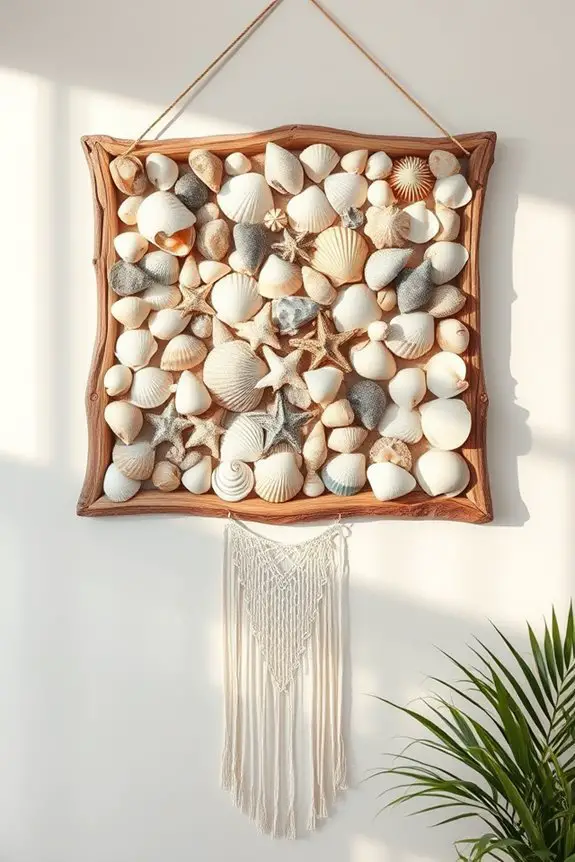 coastal shell decor art