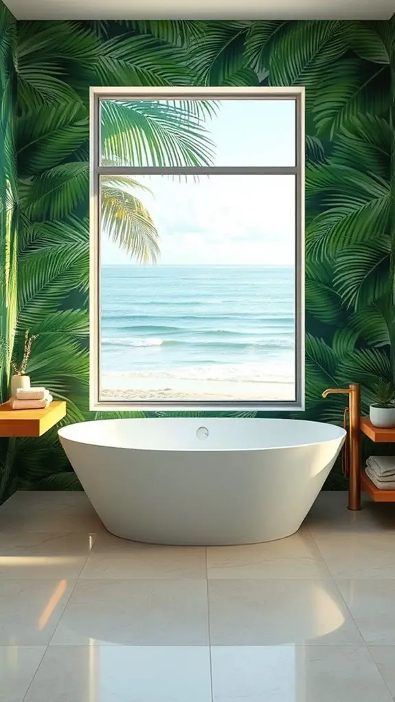 coastal tropical bathroom decor