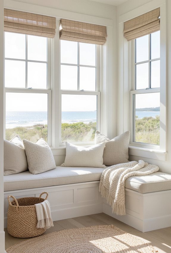 coastal window seat vignette