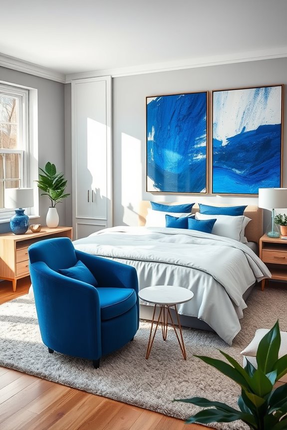 cobalt blue art elegance