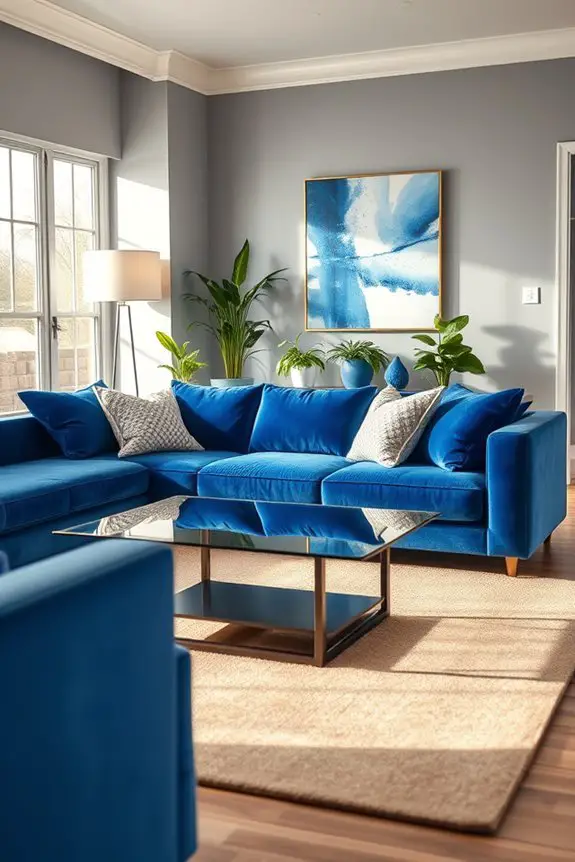 cobalt blue furniture elegance