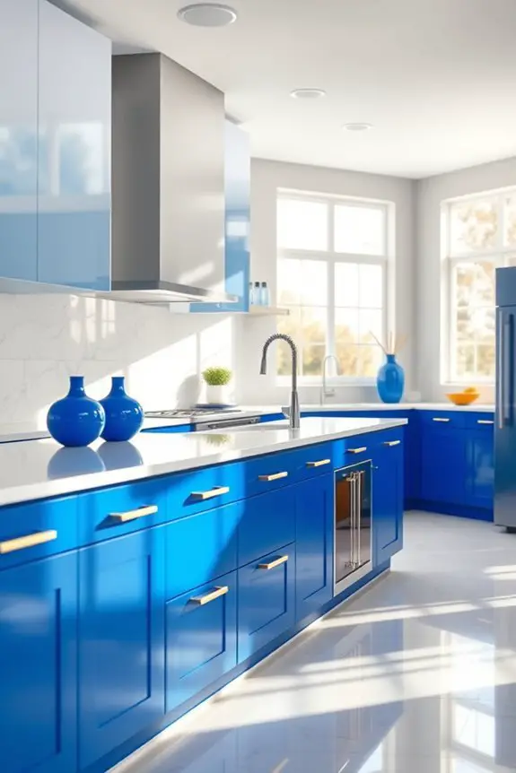 cobalt blue kitchen accents