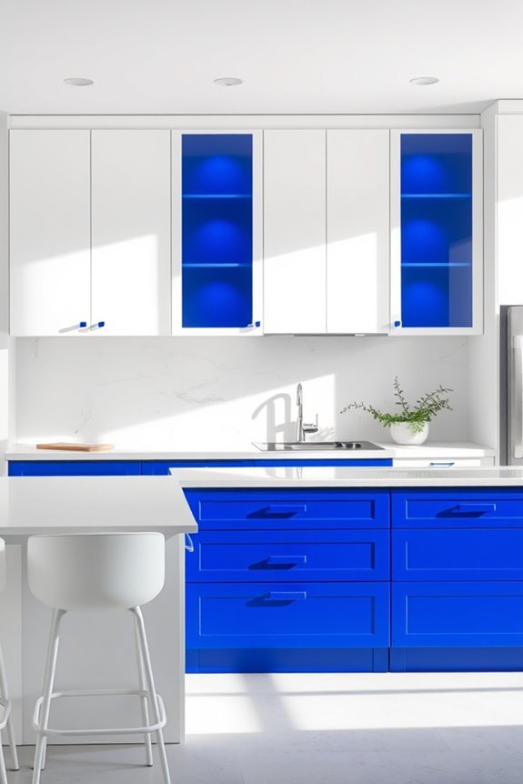 cobalt blue kitchen accents