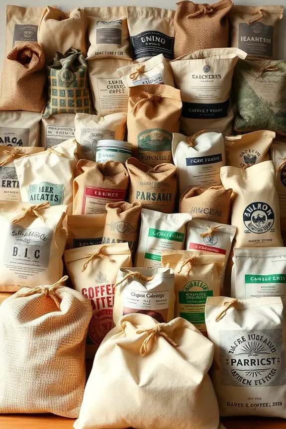 coffee bag wall art
