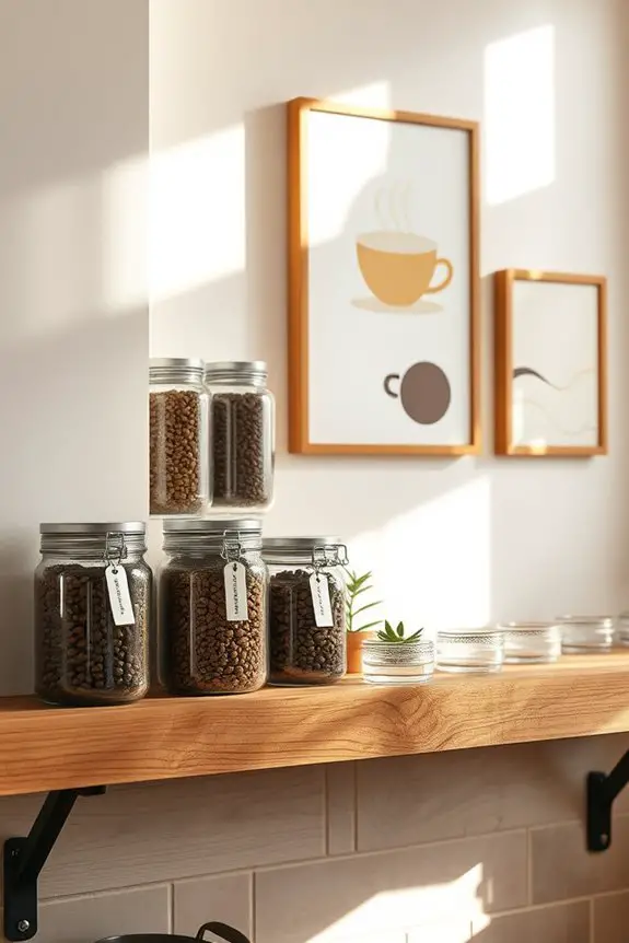 coffee bean showcase display