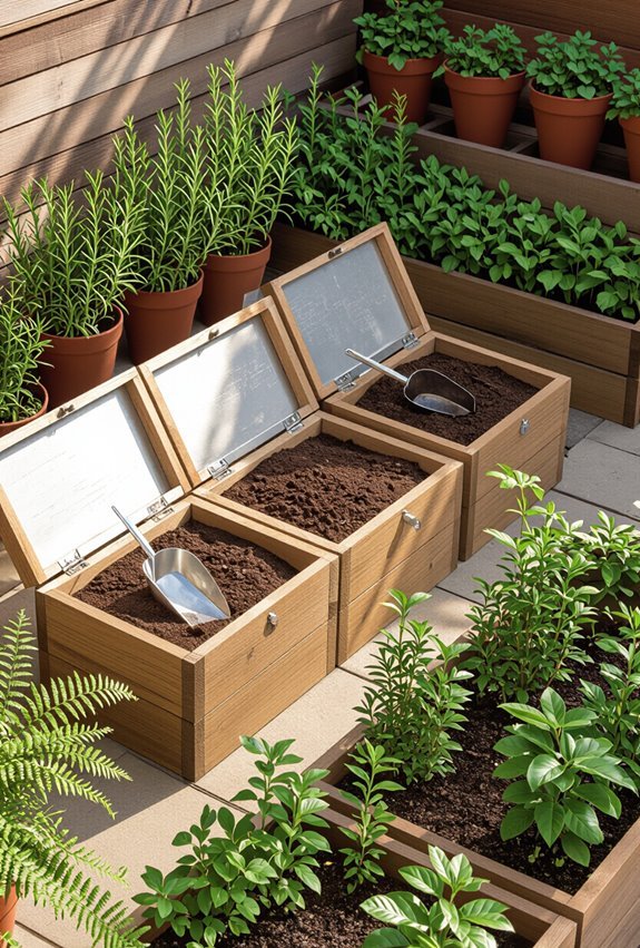 coffee composting with plantings