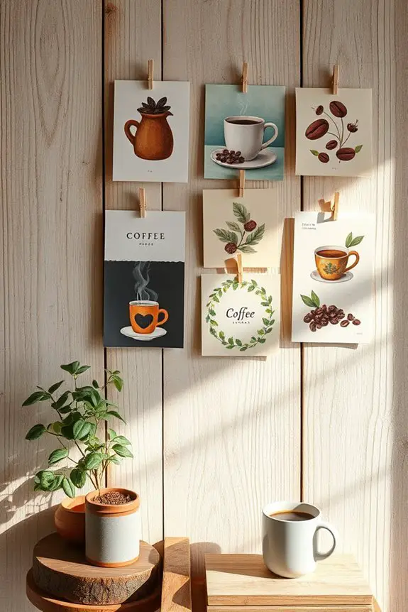 coffee postcard decor tips