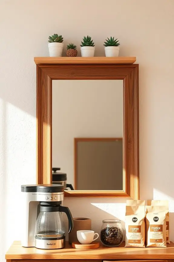 coffee themed decorative mirrors