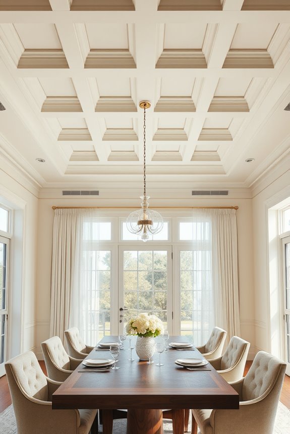 coffered ceiling sound integration