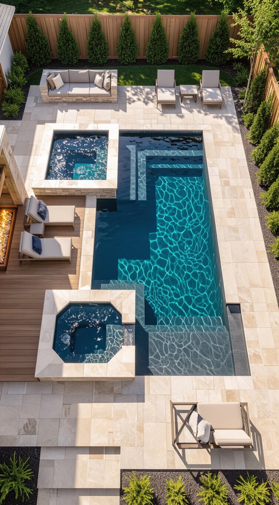 cohesive backyard relaxation space