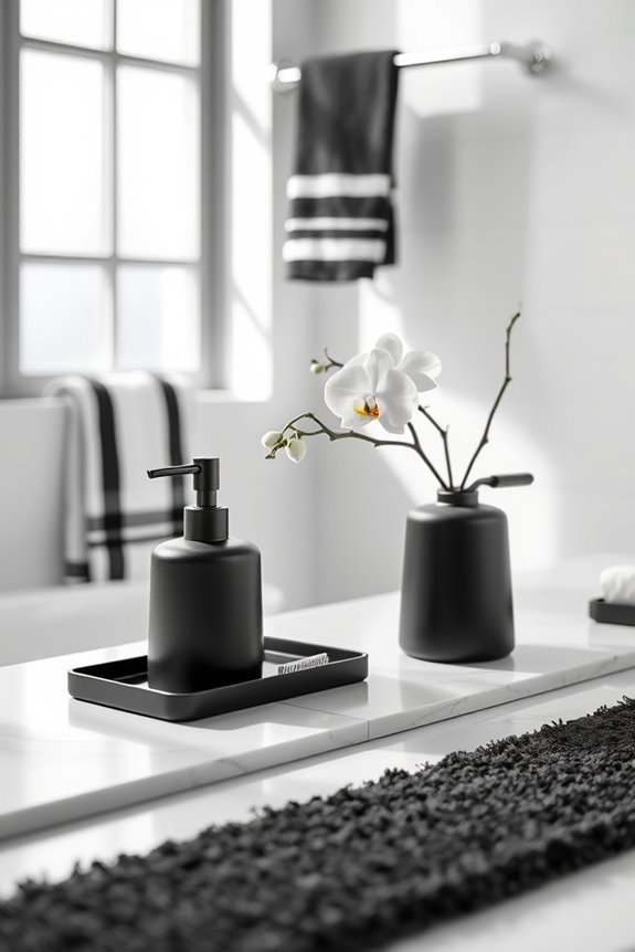 cohesive black and white accessories