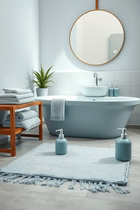 cohesive dusty blue decor