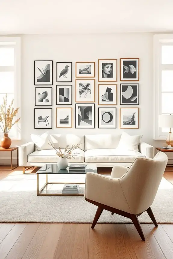 cohesive gallery wall design