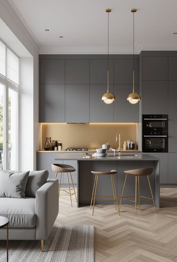 cohesive grey and gold flow
