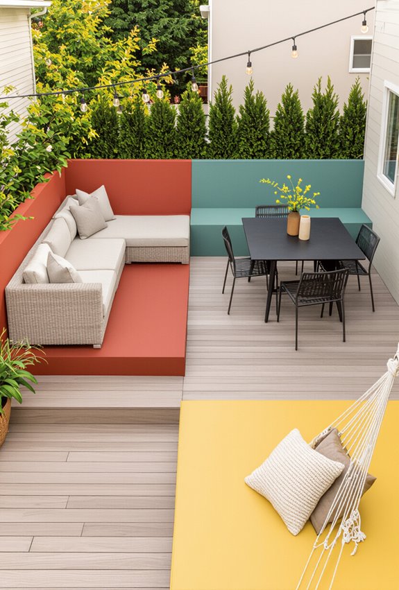 color blocked deck transformation