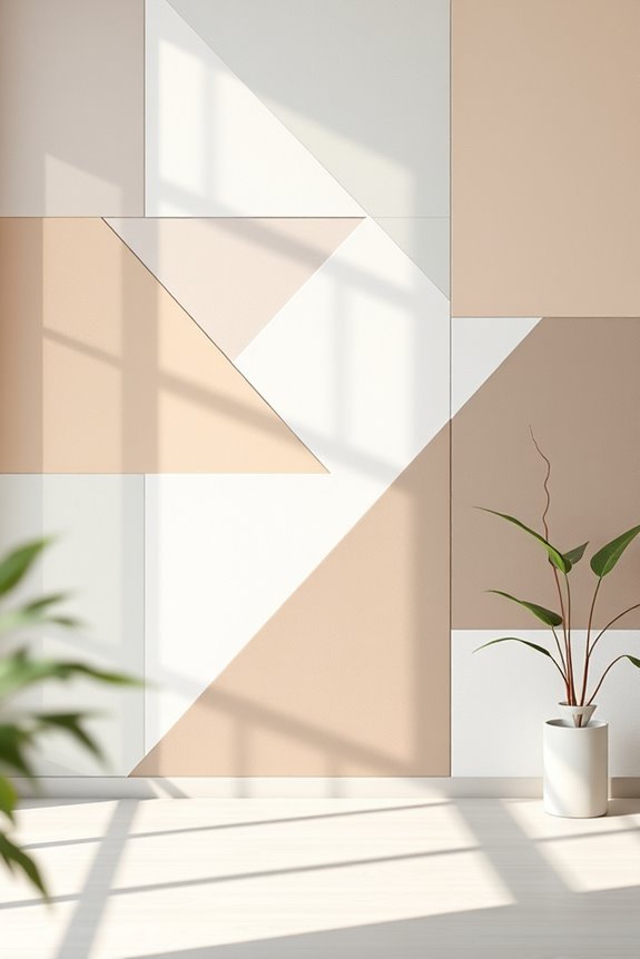 color blocked geometric accents