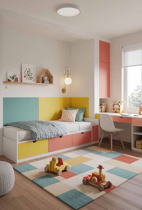 color blocked modern furniture design